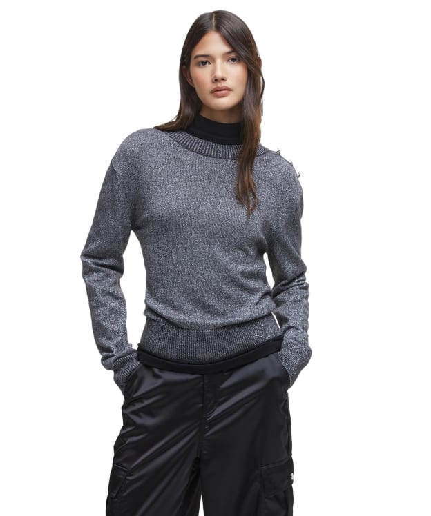 Women's Barbour International Jade Knitted Jumper - Silver