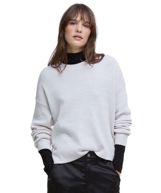 Women's Barbour International Peyton Knitted Jumper - Silver Cloud