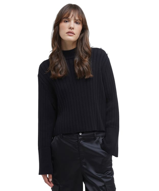Women's Barbour International Della Knitted Jumper - Black