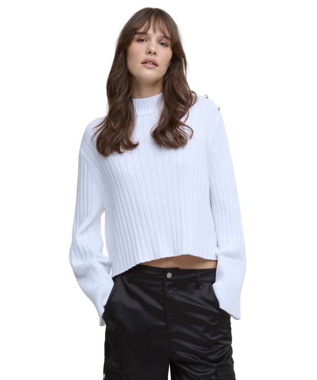 Women's Barbour International Della Knitted Jumper - White