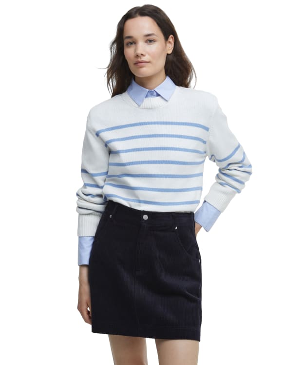 Women's Barbour Emery Knitted Jumper - Cloud / Blue Sky