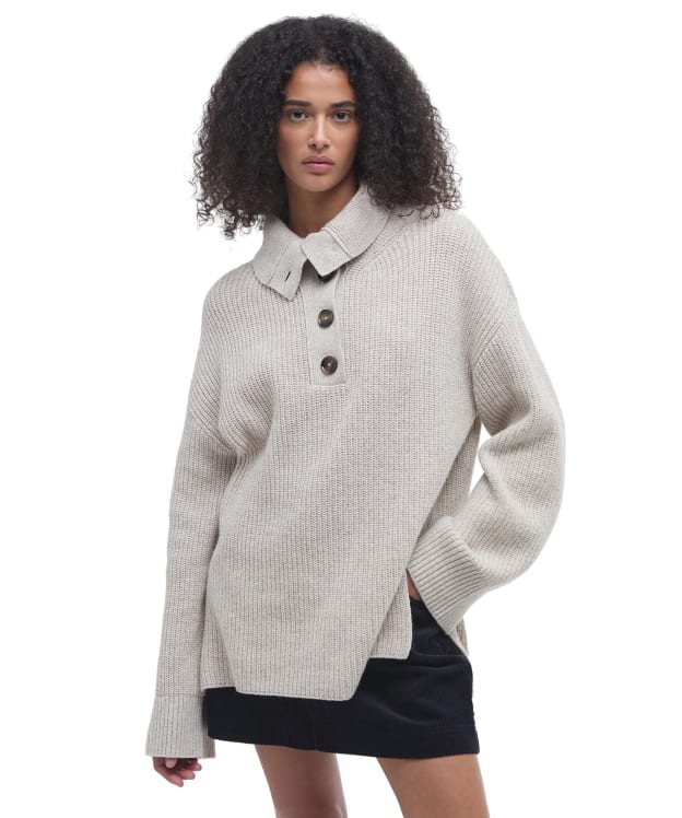 Women's Barbour Carrie Knitted Jumper - Oatmeal