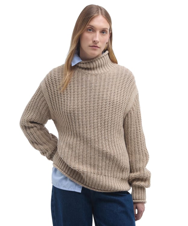 Women's Barbour Rockcliffe Knitted Jumper - Camel