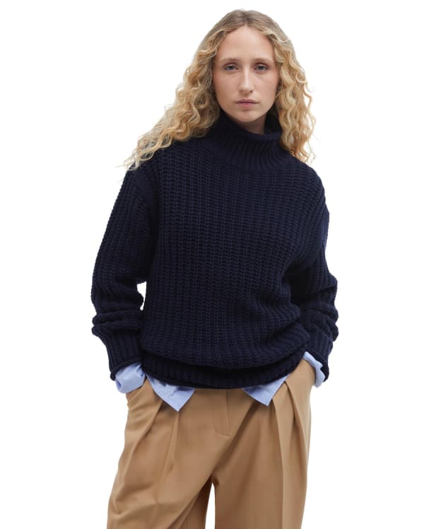 Women's Barbour Rockcliffe Knitted Jumper - Navy