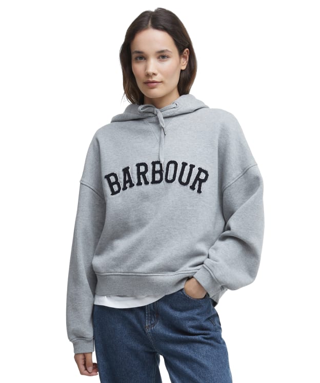 Women's Barbour Mayfield Hoodie - Light Grey Marl
