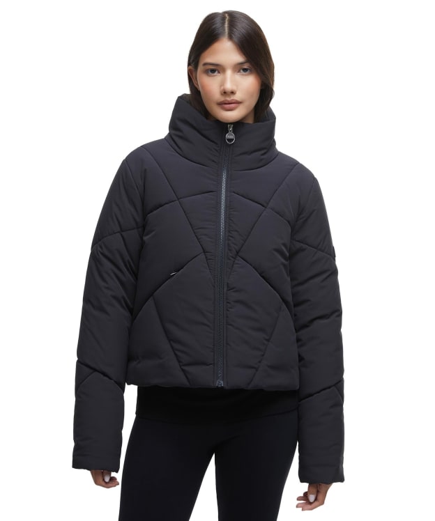 Women's Barbour International Rowen Puffer Quilted Jacket - Black