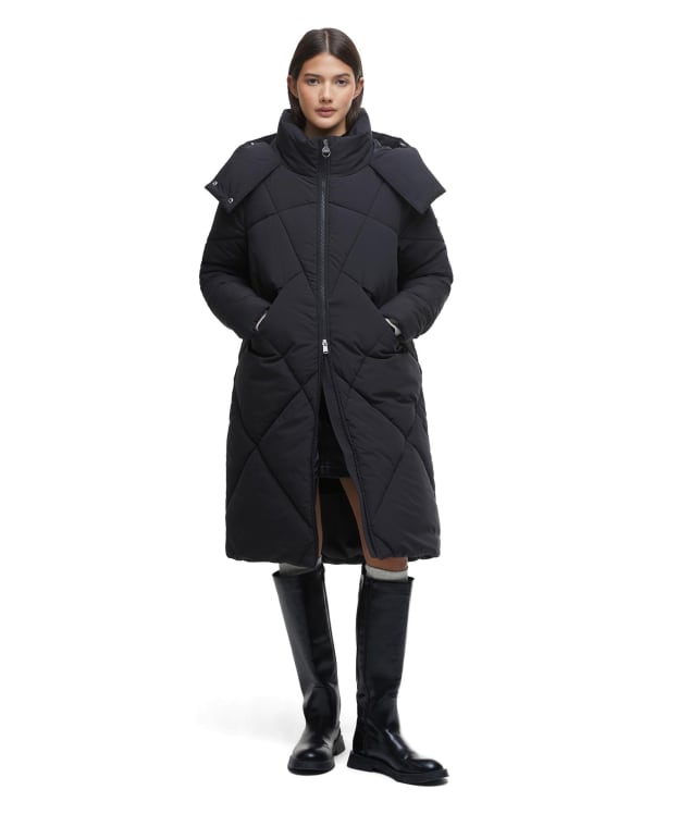 Women's Barbour International Arabella Puffer Quilted Jacket - Black