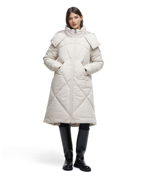 Women's Barbour International Arabella Puffer Quilted Jacket - Silver Cloud