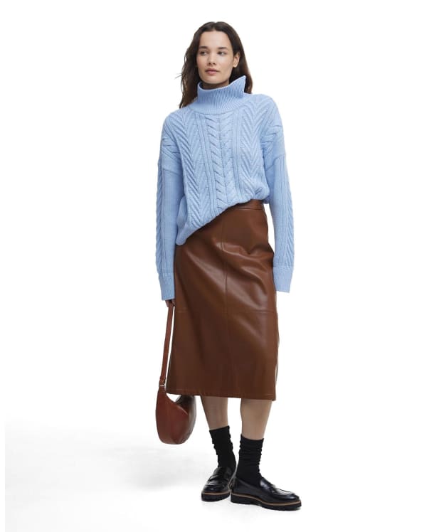 Women's Barbour Shelby Midi Skirt - Dark Rust