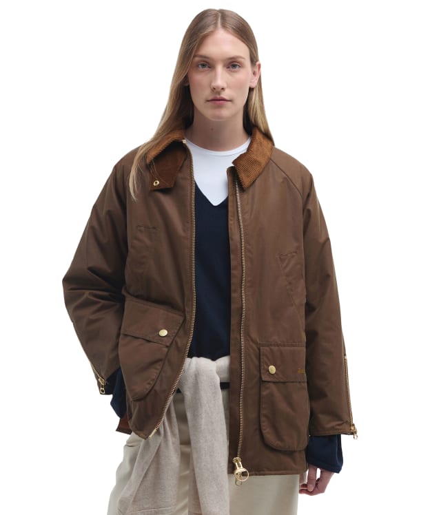 Women's Barbour Esther Waxed Jacket - Tan / Dress