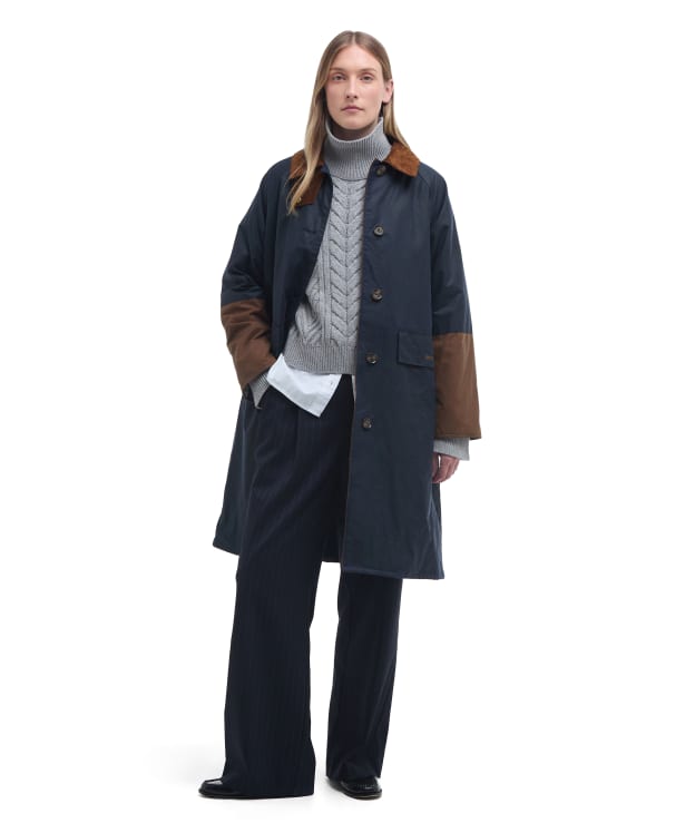 Women's Barbour Marion Waxed Jacket - Royal Navy / Dress