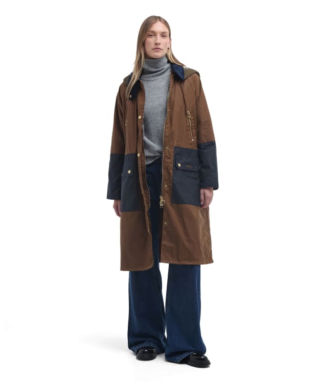 Women's Barbour Carolyn Waxed Jacket - Tan / Dress