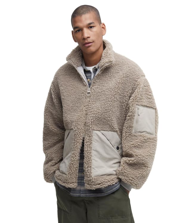 Men's Barbour Weardale Fleece Jacket - Concrete
