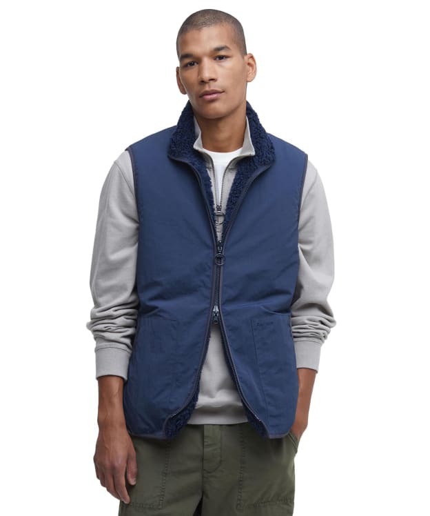 Men's Barbour Reversible Fleece Gilet - Navy