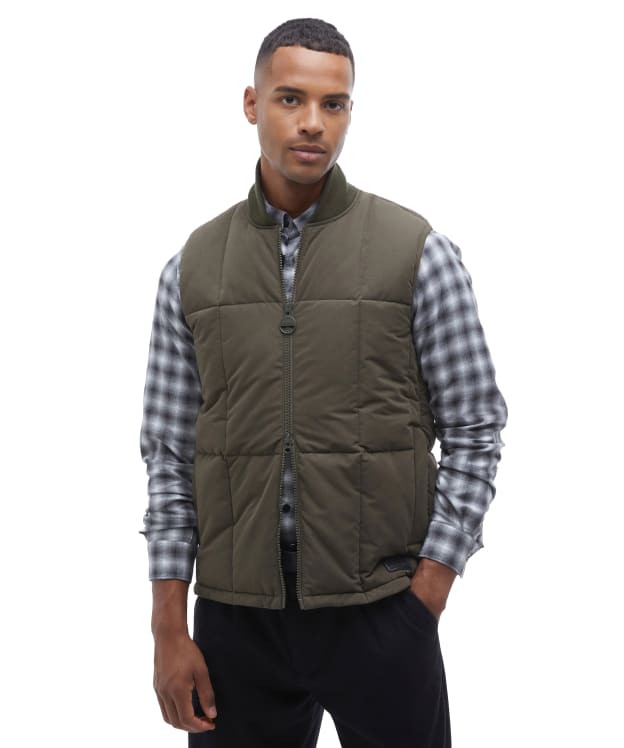 Men's Barbour International Ulwick Puffer Gilet - Olive