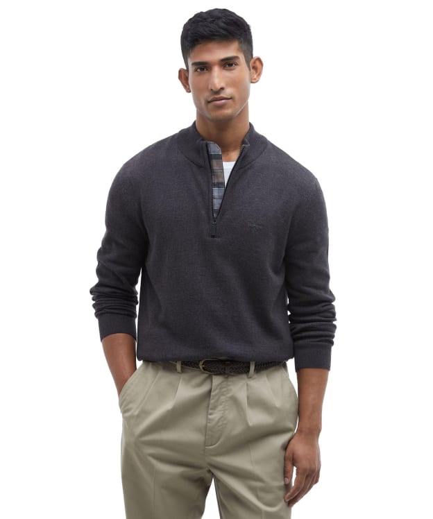 Men’s Barbour Avoch Half Zip Sweater - Charcoal Marl 2