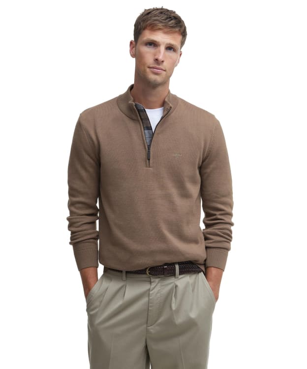 Men’s Barbour Avoch Half Zip Sweater - Fossil