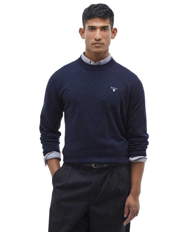 Men's Barbour Merino Crew Neck Sweater - Navy