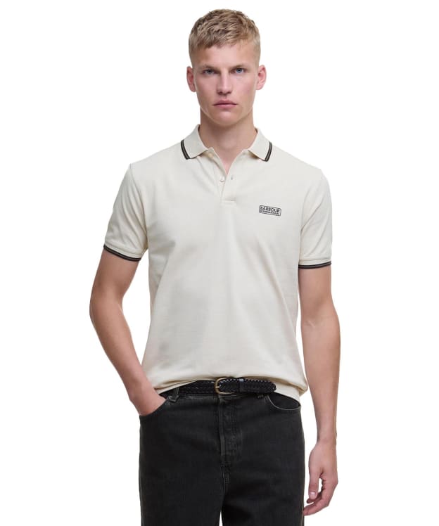 Men's Barbour International Evan Tipped Polo Shirt - Oyster Grey