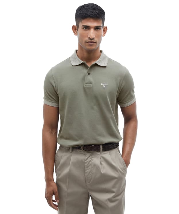 Men's Barbour Marlton Tailored Fit Polo Shirt - Green Slate