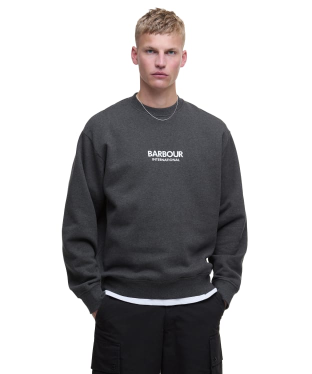 Men's Barbour International Formula Oversized Crew Sweatshirt - Oyster Grey