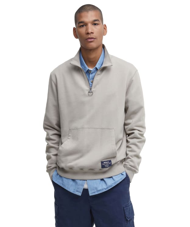 Men's Barbour Skipton Relaxed Fit Half Zip Sweatshirt - Vintage Khaki