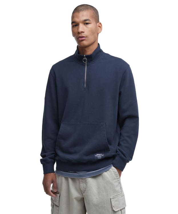 Men's Barbour Skipton Relaxed Fit Half Zip Sweatshirt - Navy