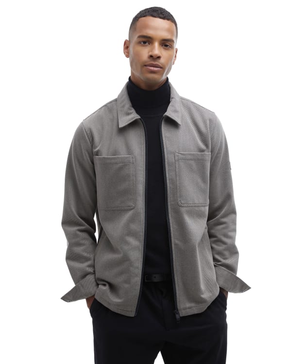 Men's Barbour International Alba Cotton Twill Overshirt - Concrete