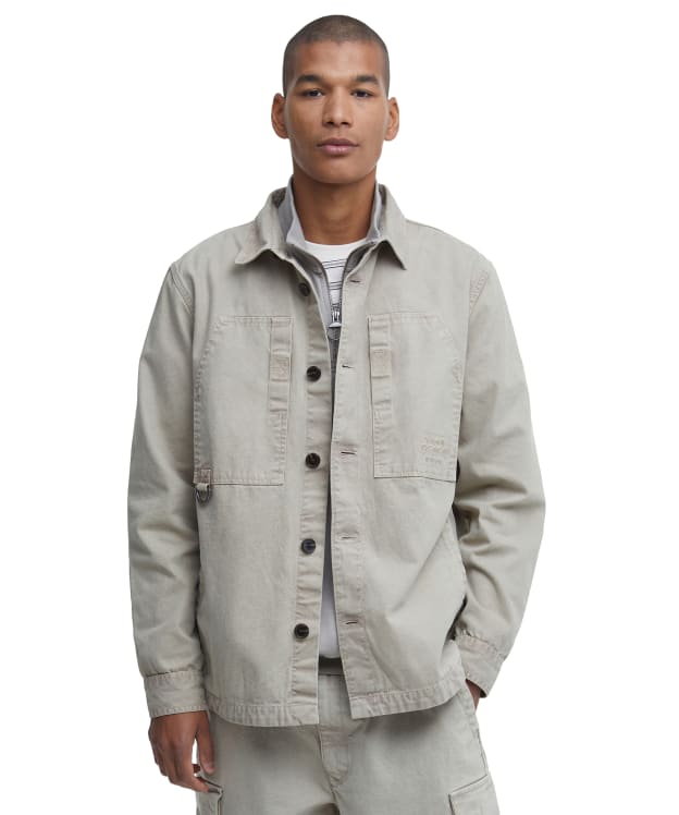 Men's Barbour Deepdale Relaxed Fit Canvas Overshirt - Vintage Khaki