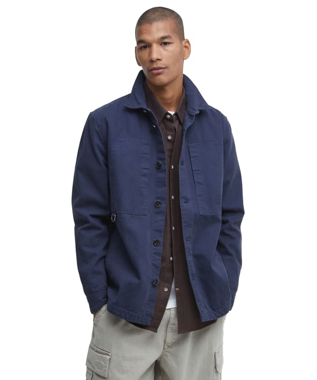 Men's Barbour Deepdale Relaxed Fit Canvas Overshirt - Navy