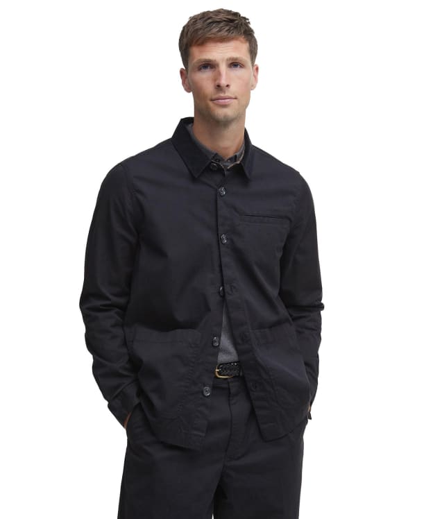Men's Barbour Cole Tailored Fit Poplin Overshirt - Black