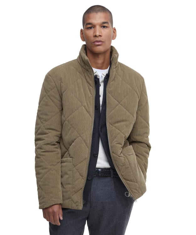 Men's Barbour Cord Liddesdale Quilted Jacket - Fossil