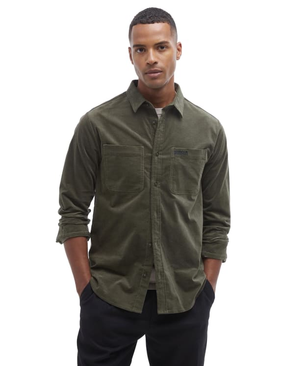 Men's Barbour International Elton Moleskin Overshirt - Uniform Green
