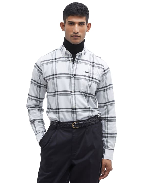 Men's Barbour Nethertown Tailored Fit Checked Shirt - White