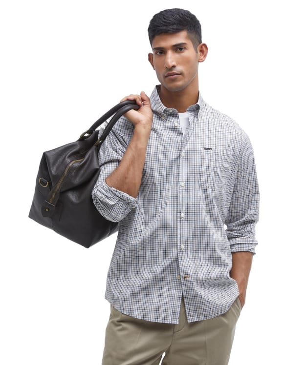 Men's Barbour Windale Tailored Fit Checked Shirt - White