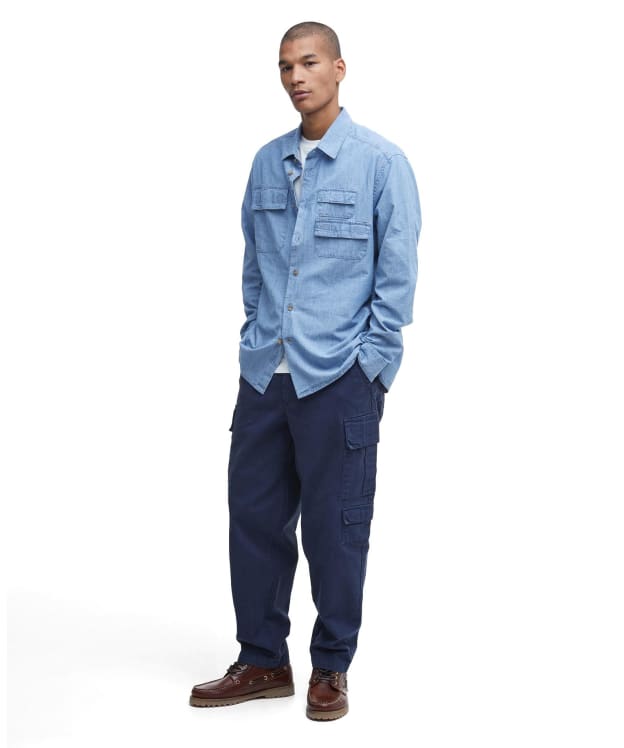 Men's Barbour Deepdale Relaxed Fit Canvas Trouser - Navy