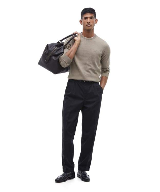 Men's Barbour Cole Relaxed Fit Poplin Trouser - Black