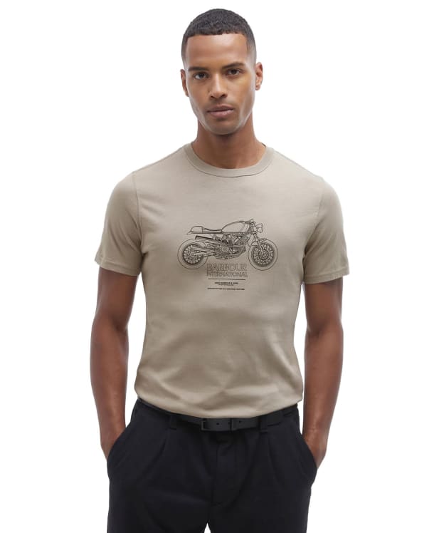 Men's Barbour International Morley Graphic T-Shirt - Concrete