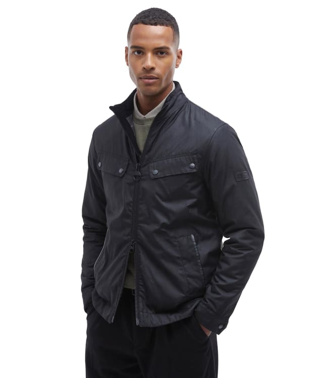 Men's Barbour International Ashbeck Waxed Jacket - Black