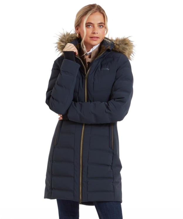 Women's Schöffel Hurlingham Waterproof Down Coat - Carbon Navy