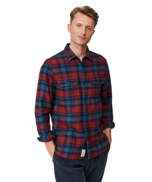 Men's Aubin Crowle Flannel Shirt - Claret Check