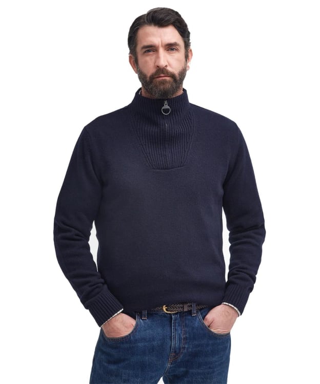 Men's Barbour Nelson Essential Half Zip Sweater - Navy