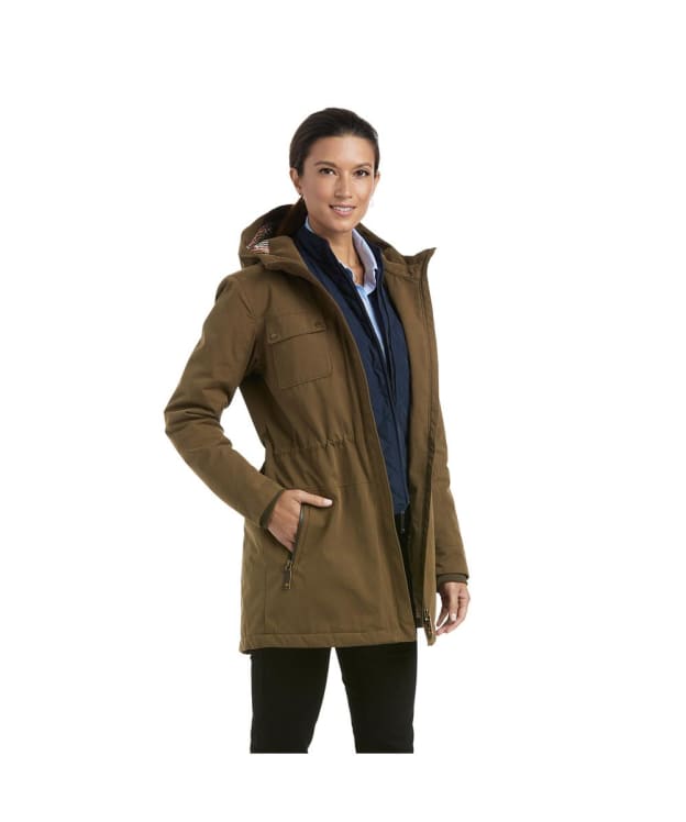 Women’s Ariat Argentium Waterproof Cotton Parka - Earth