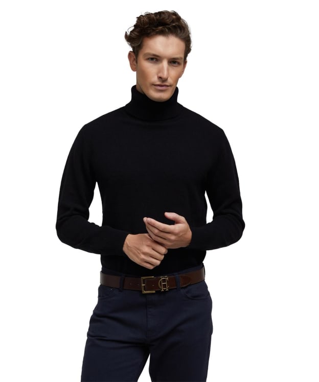 Men's Holland Cooper Byron Roll Neck Knit - Black