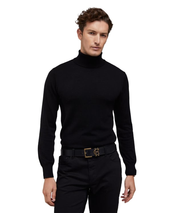 Men's Holland Cooper Fine Roll Neck Knit - Black