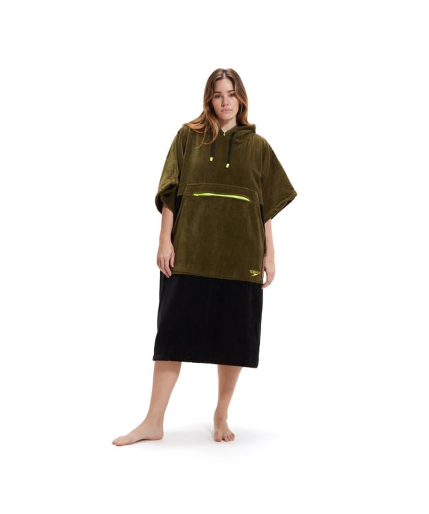 Speedo Towel Swim Poncho - Black / Yellow