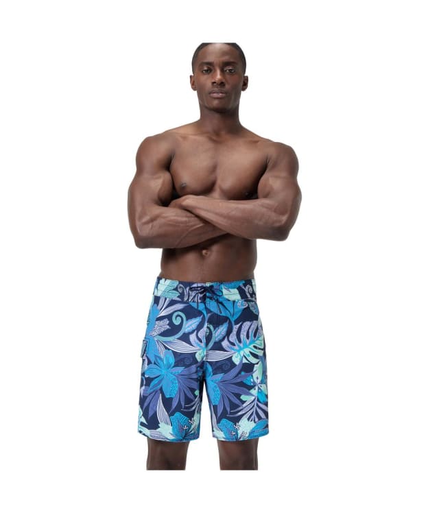 Men's Speedo The Lookout Print Boardshort 18" - Blue