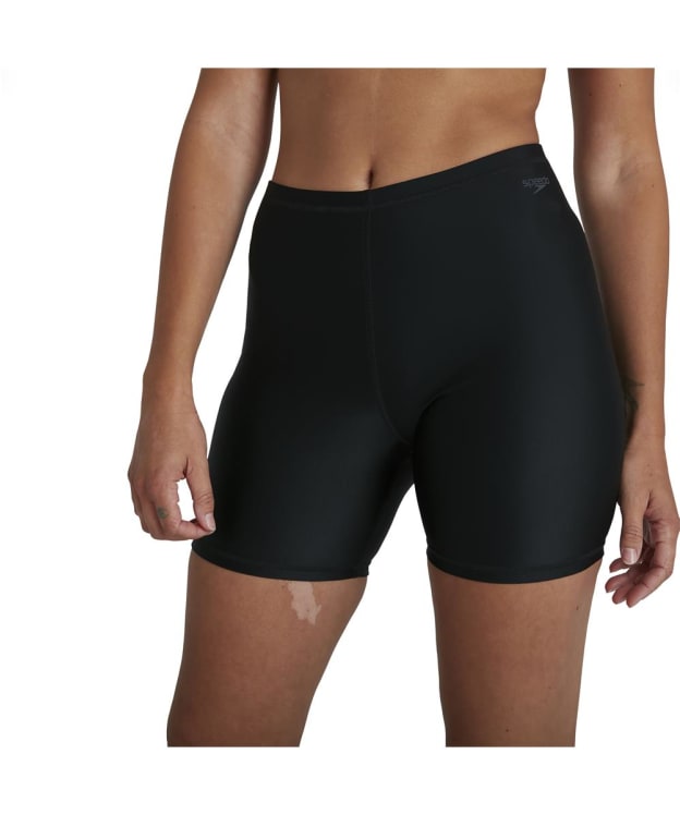 Women's Speedo Essential Long Swim Short - Black