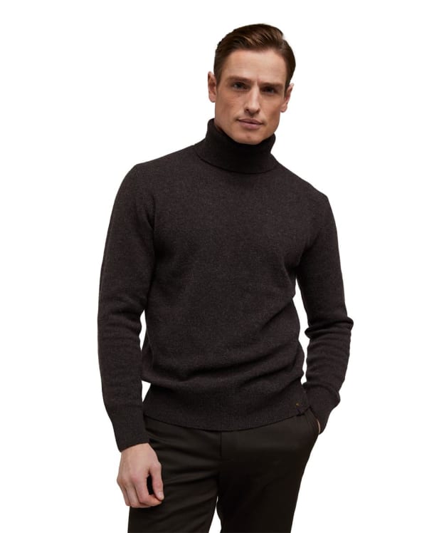 Men's Holland Cooper Byron Roll Neck Knit - Chocolate