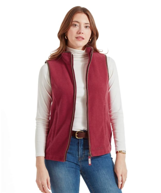 Women's Schoffel Lyndon Fleece Gilet - Pomegranate